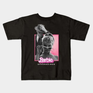 barbie oppenheimer retro style war Kids T-Shirt